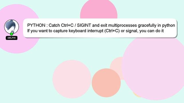PYTHON : Catch Ctrl+C / SIGINT and exit multiprocesses gracefully in python смотреть онлайн