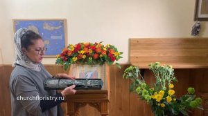 Расчет цветов при украшении иконы