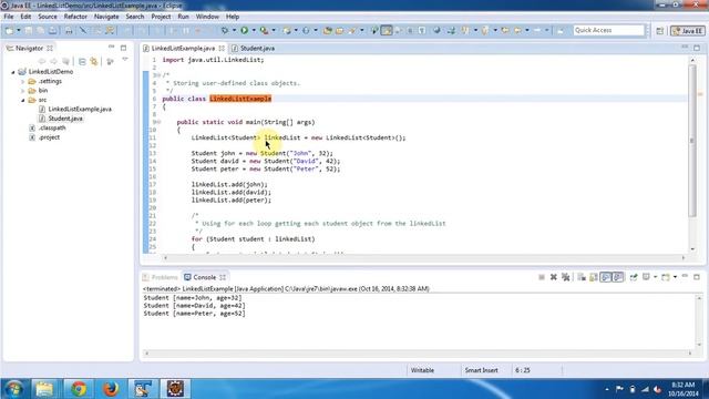 How to add User-Defined Object in the LinkedList? | Java Collection Framework смотреть онлайн