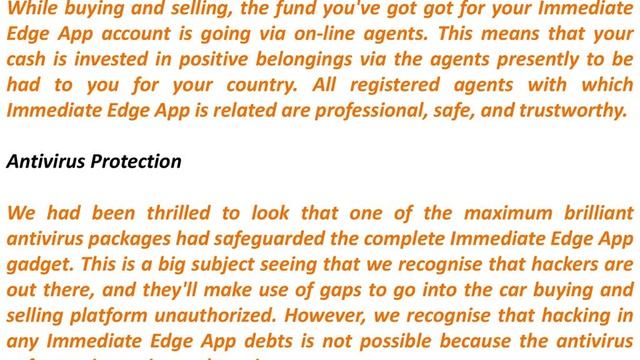 Features of Immediate Edge App смотреть онлайн