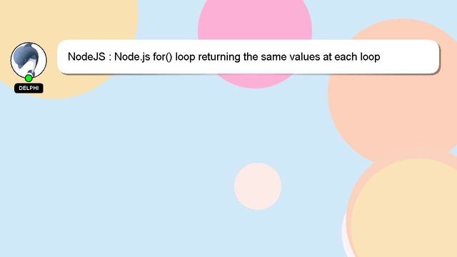 NodeJS : Node.js for() loop returning the same values at each loop смотреть онлайн