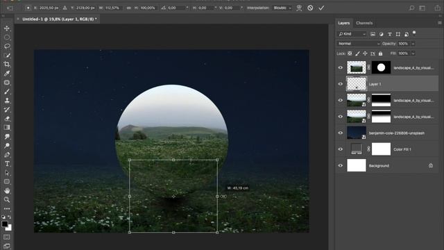 Easy Way to Make a Glass Sphere in Photoshop (Crystal Ball) смотреть онлайн
