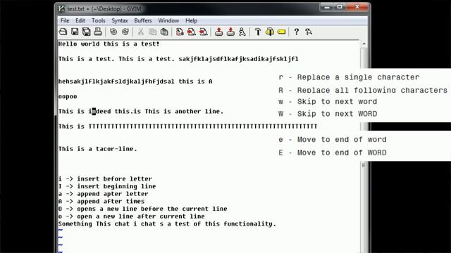 Editing With vim 04 - Replacing, Changing, and Word Movement смотреть онлайн
