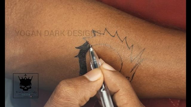 A simple diy dragon tattoo design/ custom dragon stencil/ смотреть онлайн