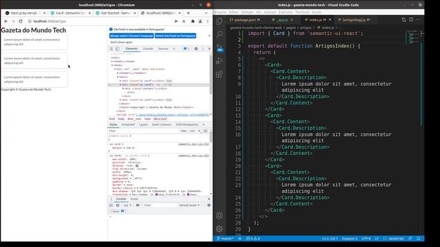 001f-02 Layout, Link, Card e Breadcrumb: Como Usar o Semantic UI React com o Next.js смотреть онлайн