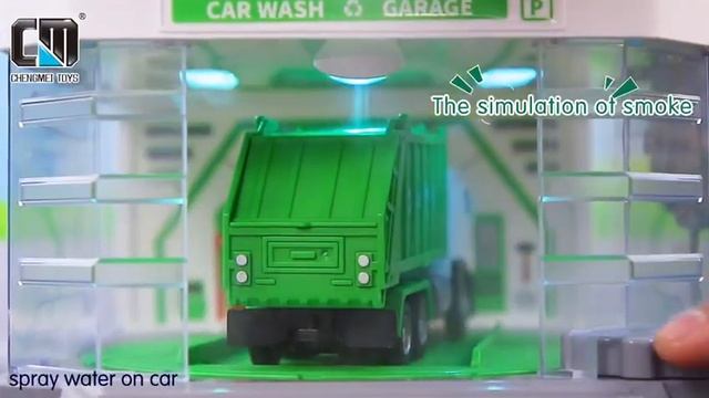 Парковка-Автомойка Городские службы CLM-887 с машинкой и рацией, поливает водой смотреть онлайн