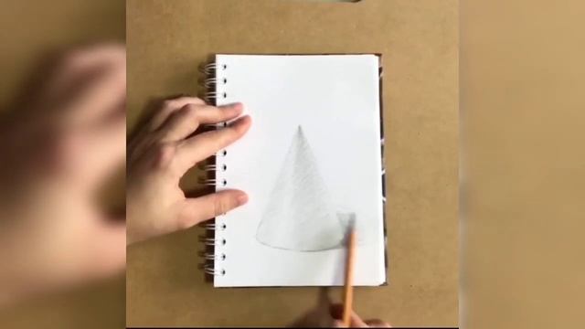 Учимся рисовать конус - поэтапно рисуем конус - уроки рисования смотреть онлайн