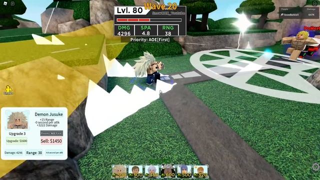 Lvl80 Yusuke (Demon) is a FULL AOE KING on All Star Tower Defense | Roblox смотреть онлайн