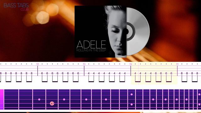 🎶 Rolling In The Deep - Adele | BASS TABS CLUB смотреть онлайн
