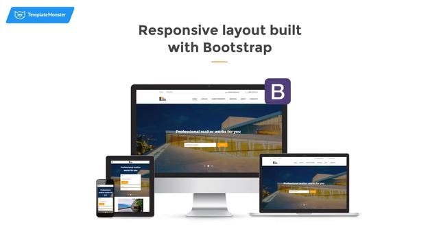 Real Estate Resposive Bootstrap Website Template #66459 смотреть онлайн