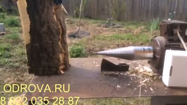 Винтовой конусный дровокол на электродвигателе. смотреть онлайн