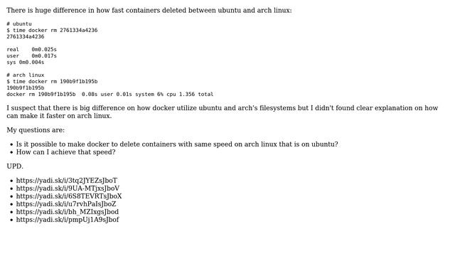 DevOps & SysAdmins: Make docker containers deletion faster for arch linux смотреть онлайн