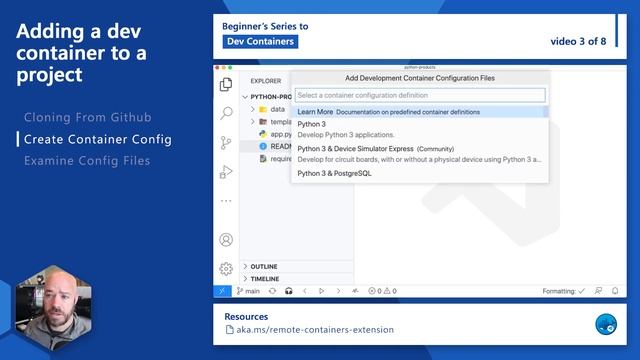Adding a dev container to a project [3 of 8] | Beginner's Series to: Dev Containers смотреть онлайн