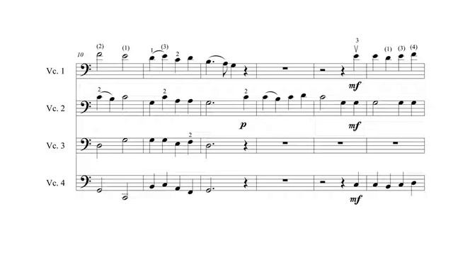 O Come, All Ye Faithful (Adeste Fideles), arranged for beginner cello quartet смотреть онлайн