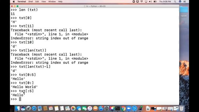 String data type in Python смотреть онлайн