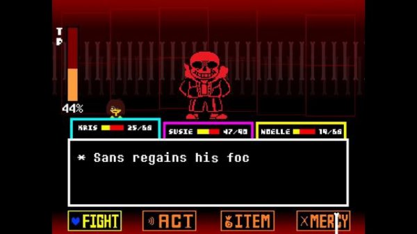 Underfell Sans Boss Fight *GENOCIDE* | Deltatraveler [ DELTARUNE/UNDERTALE FAN GAME ]