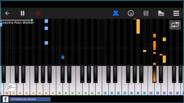 Alan Walker - The Spectre - Easy Mobile Piano Tutorial | Perfect Piano смотреть онлайн