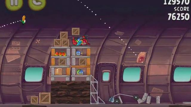 Angry Birds RIO 2012 Smugger's Plane 11-6 130200 Walkthrough tutorial 3 Stars смотреть онлайн
