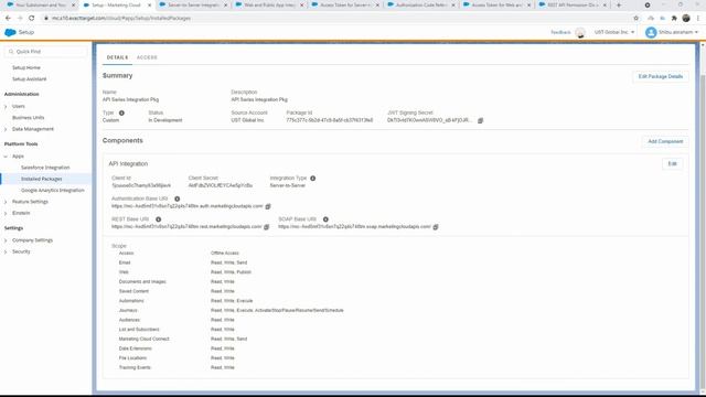 SFMC APIs - Setting up Installed Package for Marketing Cloud APIs смотреть онлайн