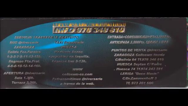 COLISEUM,6 ANIVERSARIO VOL.8,11-09-1999 смотреть онлайн