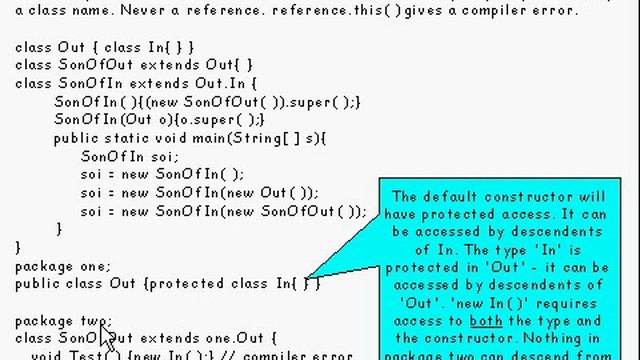 Java Tutorial 21.05: Non-static member classes смотреть онлайн