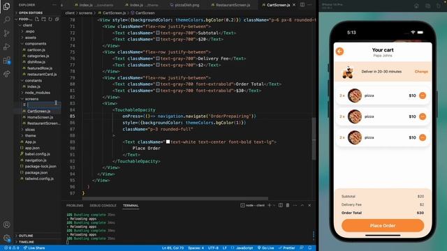 Food Delivery App with React Native #7 - Delivery Screen UI смотреть онлайн