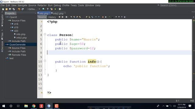 d20 basic OPP Concept Class Property method Inheritance Encapsulation in Php Open It смотреть онлайн