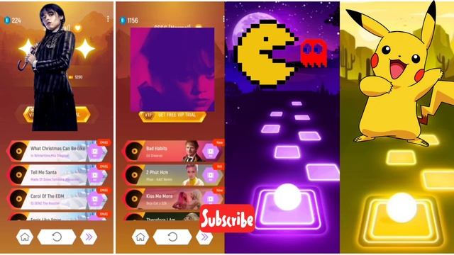 Sheriff Labrador ? Wednesday ? Pikachu ? Pacman | ? Tiles Hop EDM Rush смотреть онлайн
