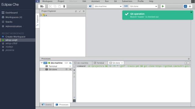 Build EV3RT with Eclipse/Che (3/6 - cloning from GitHub) смотреть онлайн