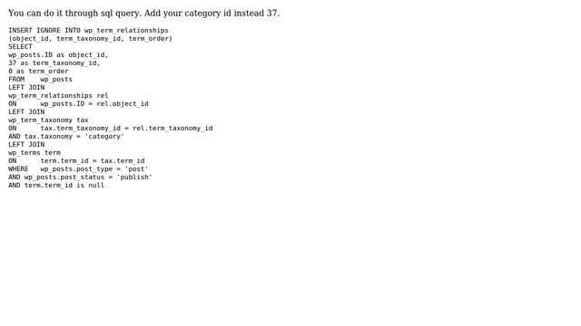 Wordpress: How to find all posts without category and assign the "Uncategorized"? (3 Solutions!!) смотреть онлайн
