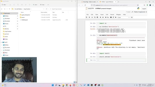 Delete Folders containing files using Python | shutil Module смотреть онлайн