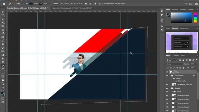 How To make a YouTube Channel Art Banner - Photoshop Cc смотреть онлайн