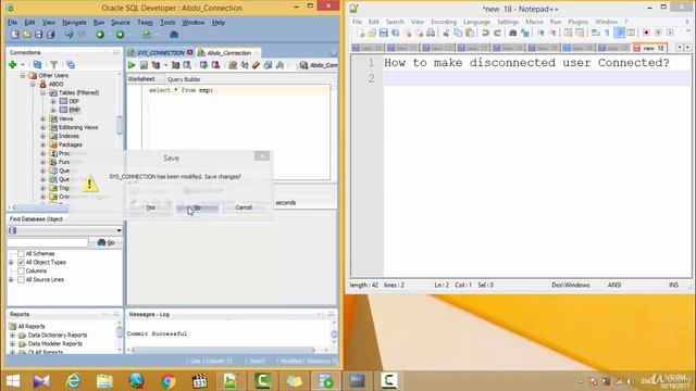 دورة ORACLE الحلقة 22 # How to Make Disconnected User Connected смотреть онлайн
