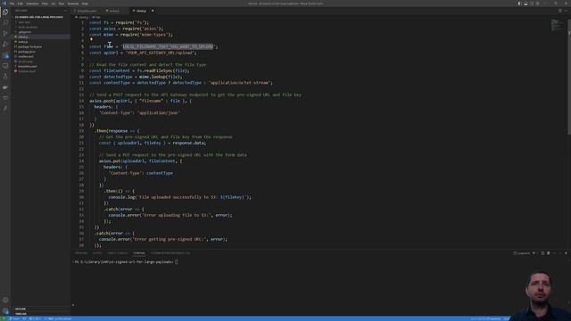 Upload large files to S3 with API Gateway and Lambda: Overcoming Size Limitations using Signed URLs смотреть онлайн