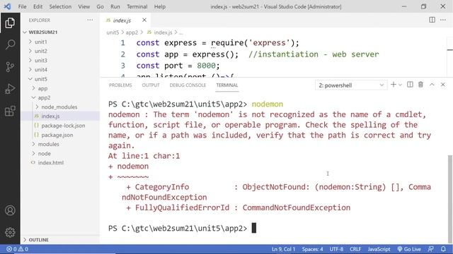 Using nodemon to Monitor Apps in Node.js смотреть онлайн