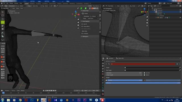Курс.Создаем\Моделируем персонажа для игр\мультфильмов-15-Инверсная Кинематика(IKцепь)(Blender 2.8) смотреть онлайн