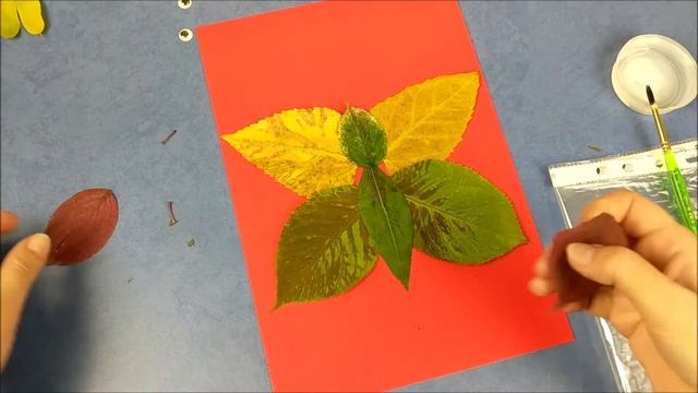 Осенняя поделка для школы | Бабочка из листьев | Autumn leaf butterfly смотреть онлайн