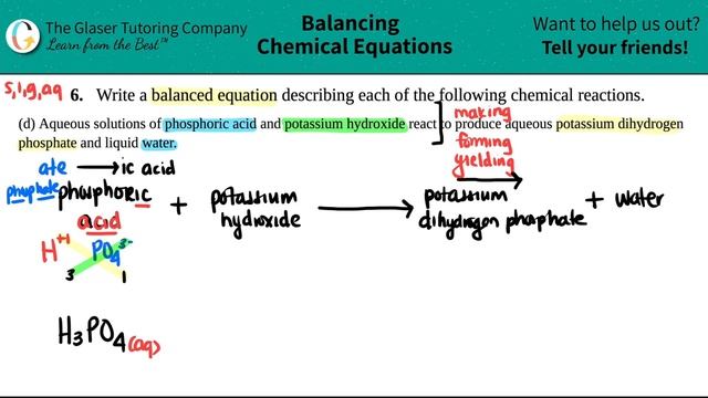 4.6d | Aqueous solutions of phosphoric acid and potassium hydroxide react to produce aqueous смотреть онлайн