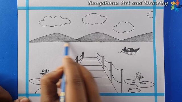 Bridge On the Sea | Scenery Drawing Easy | Pencil to Draw смотреть онлайн