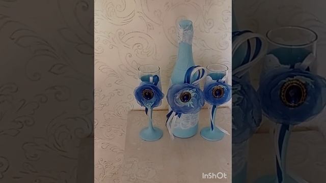 Свадебный набор в нежно голубом цвете своими руками/ручная работа/ смотреть онлайн