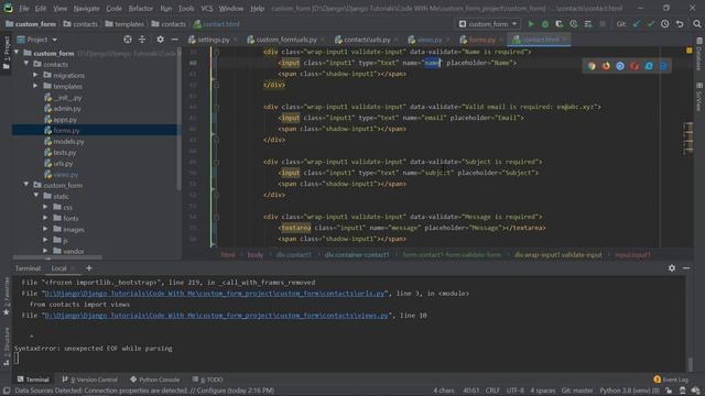 Render Django Form Manually - Make Custom Form with Form Validations | Code Band смотреть онлайн