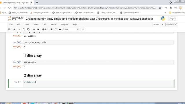 Create Python Numpy Array in Hindi смотреть онлайн