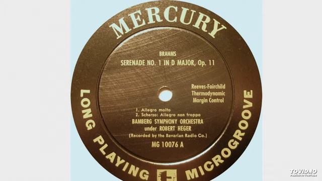 BRAHMS Serenade No 1 in D, Op. 11 --Robert Heger, Bamberger Symphoniker смотреть онлайн