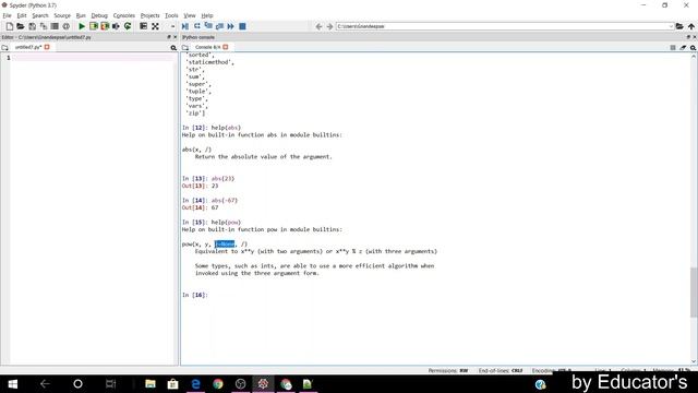 Using Built-in Functions in Python| Built-ins| Python-3| by Educator's смотреть онлайн