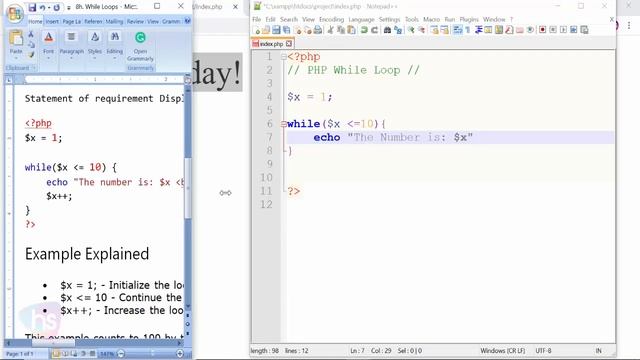 Php While Loop statement | Php tutorial full course | php programming | Sekharmetla | Harisystems смотреть онлайн