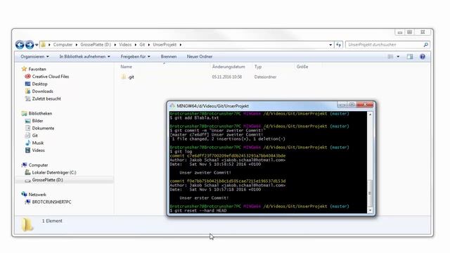 Git Crashkurs [004] - reset --hard смотреть онлайн