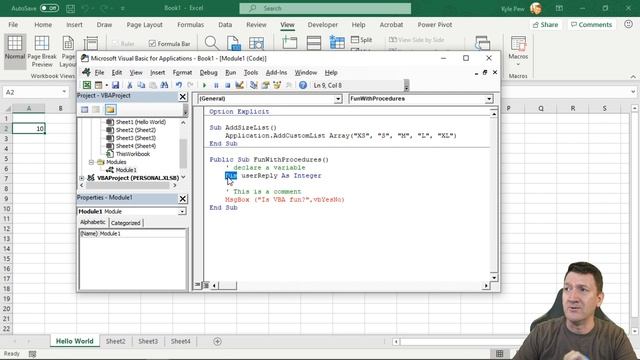 09 - Excel VBA Fundamentals - Working with Excel VBA Variables смотреть онлайн
