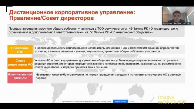 Дистанционное корпоративное управление бизнесом в Казахстане | Нурсултан Уткелбаев | 28.07.20 смотреть онлайн