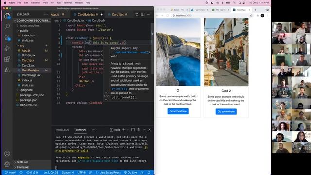 Nesting Components and Passing Props смотреть онлайн