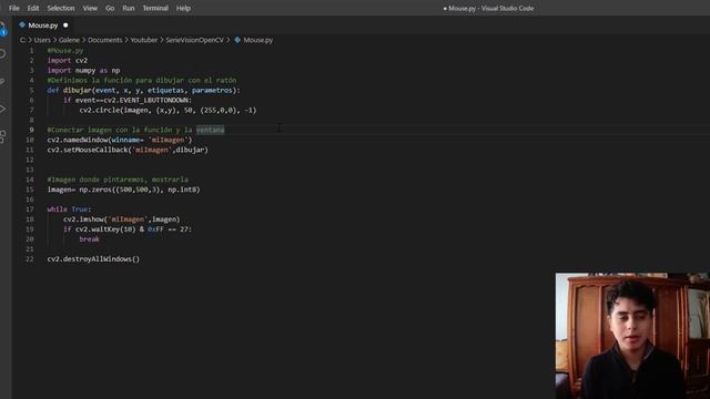 Dibujar con el mouse en una imagen con OpenCV y Python. Serie #5 смотреть онлайн